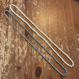 Two Pearl Strand Necklaces